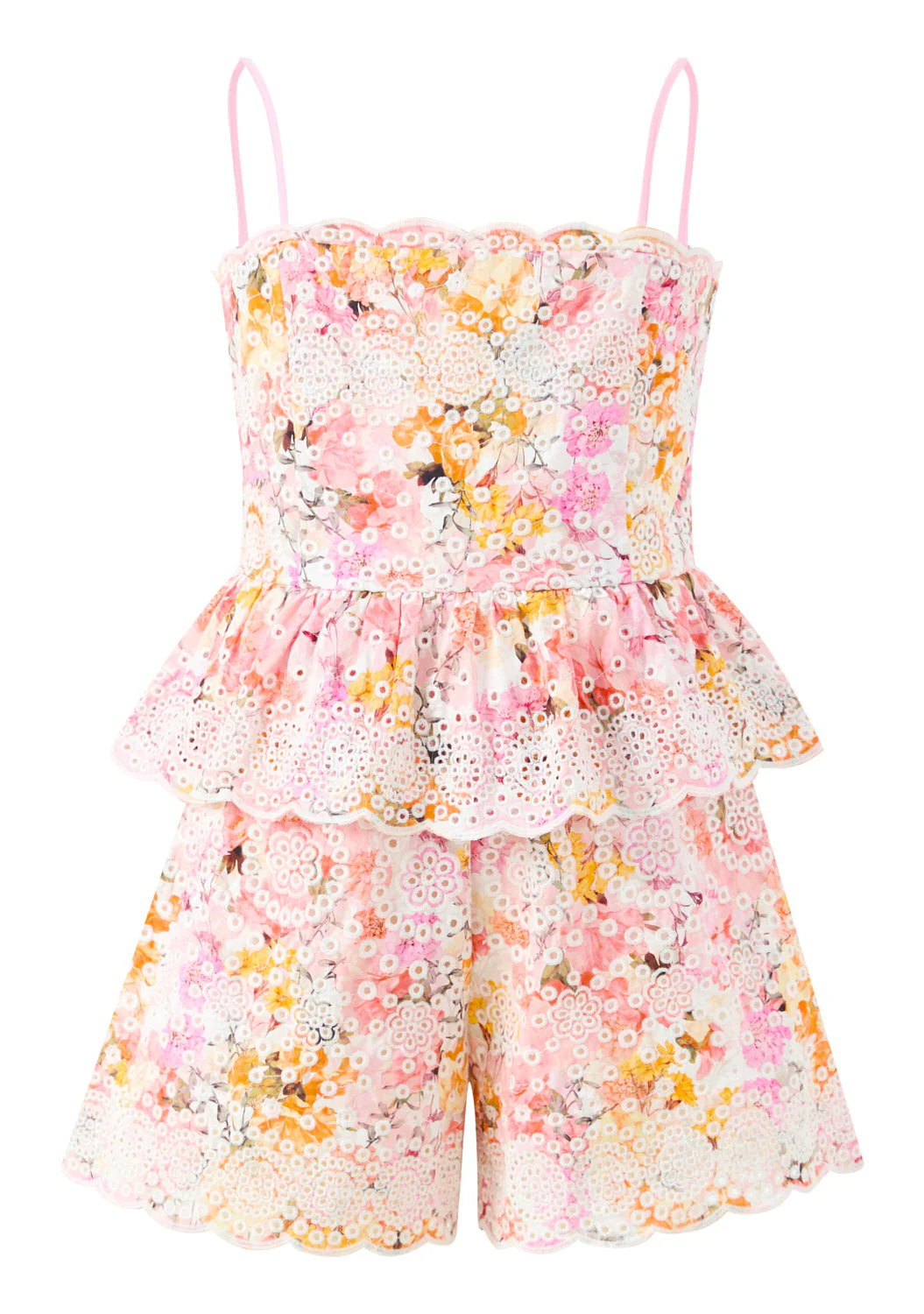 Alessia Cotton Embroidered Romper - Image 3