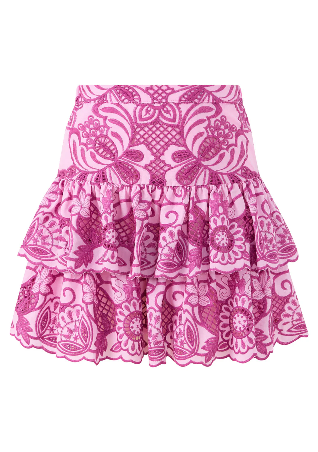 Alora Embroidered Frill Mini Skirt - Image 3