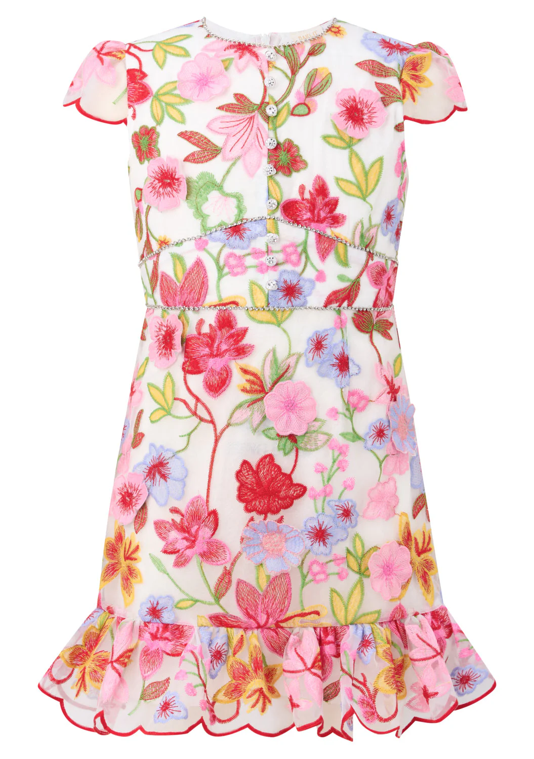 Arabella Embroidered Mini Dress - Image 4