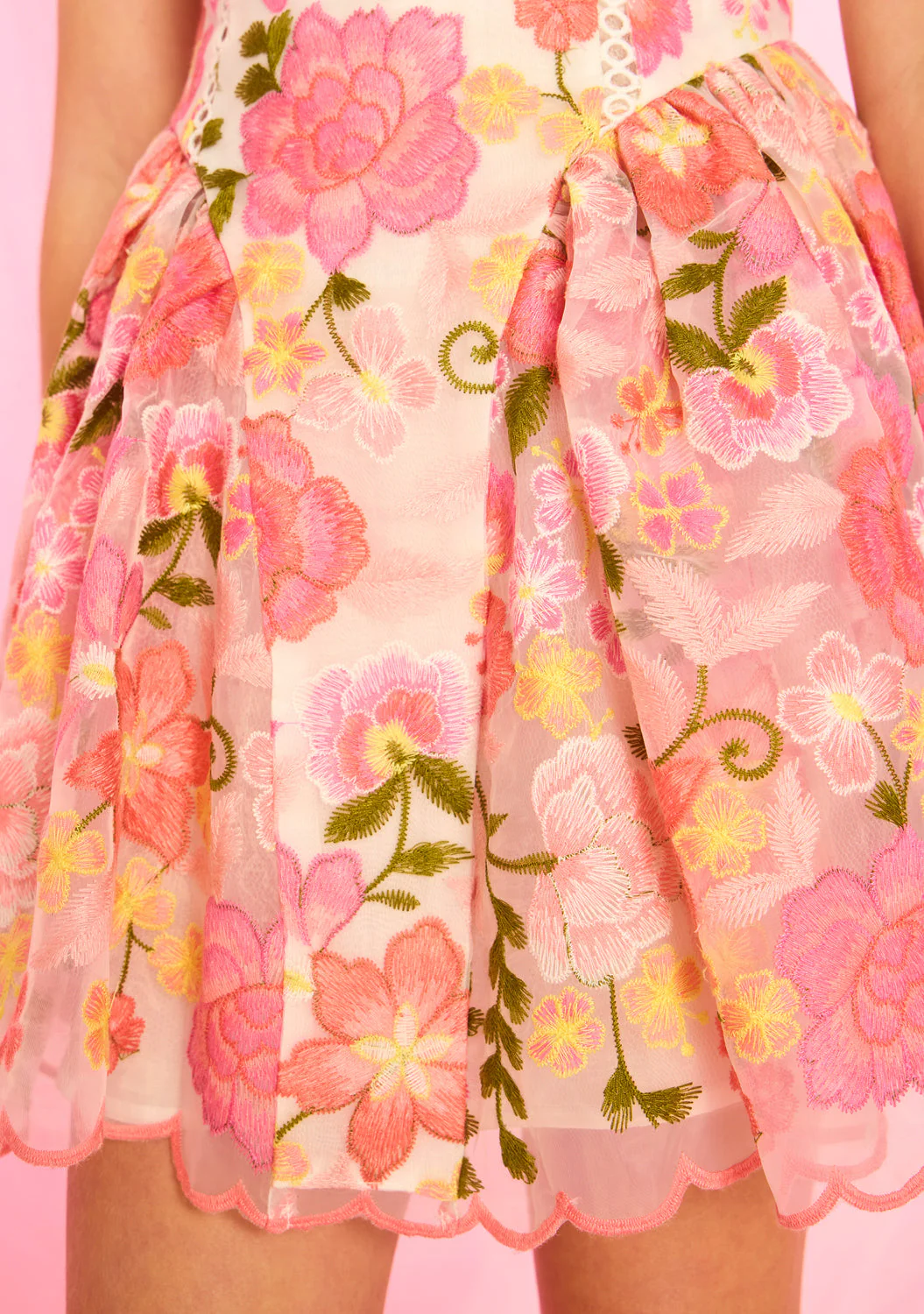 Avery Embroidered Mini Dress - Image 2