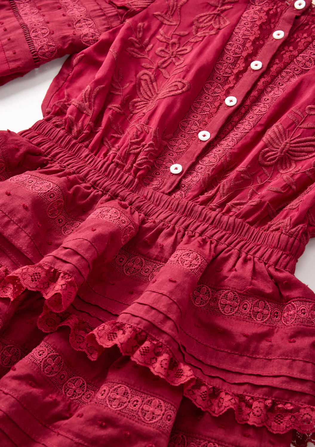Betty Embroidered Sleeve Mini Dress - Image 7