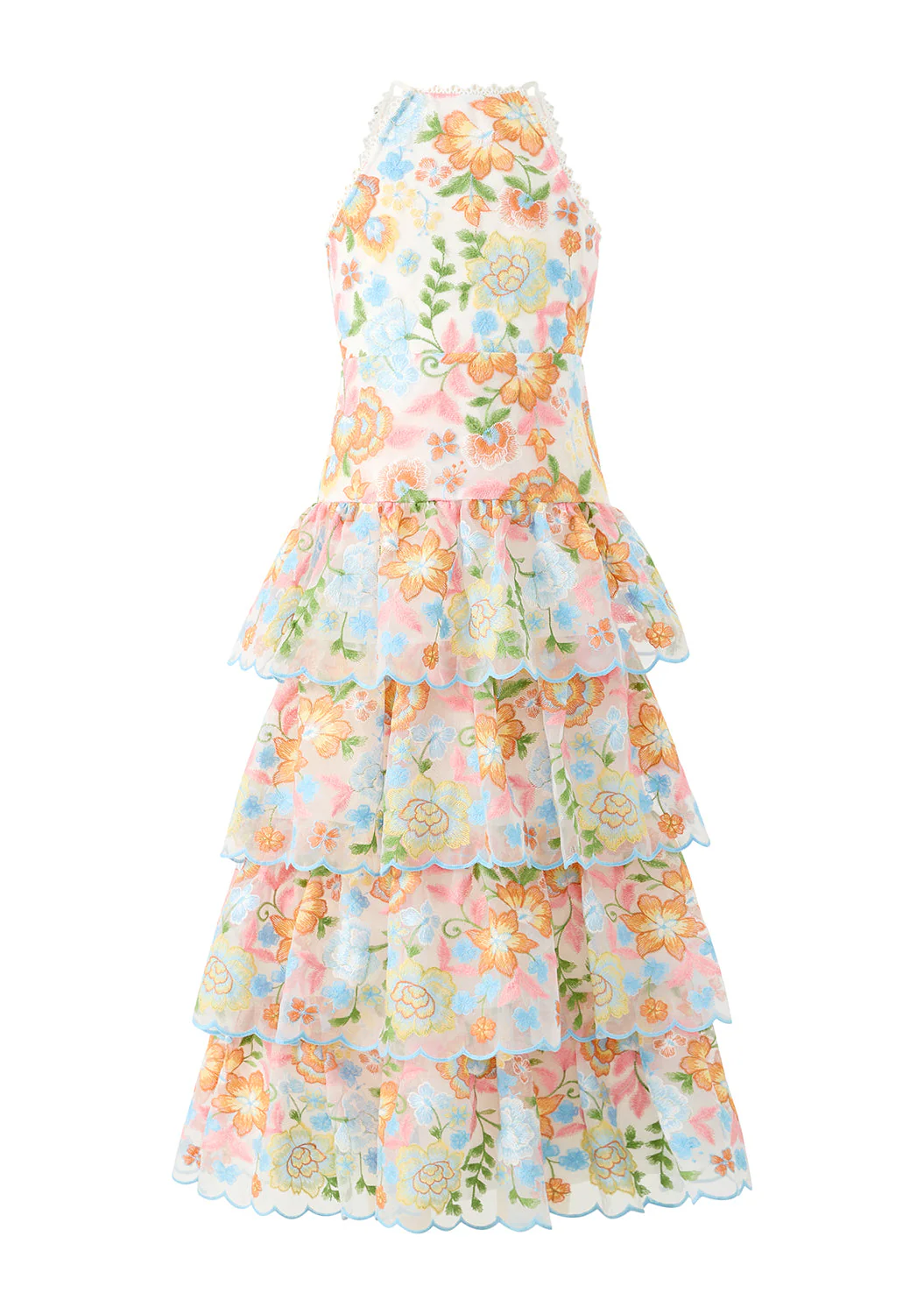 Bianca Embroidered Frill Maxi Dress - Image 4