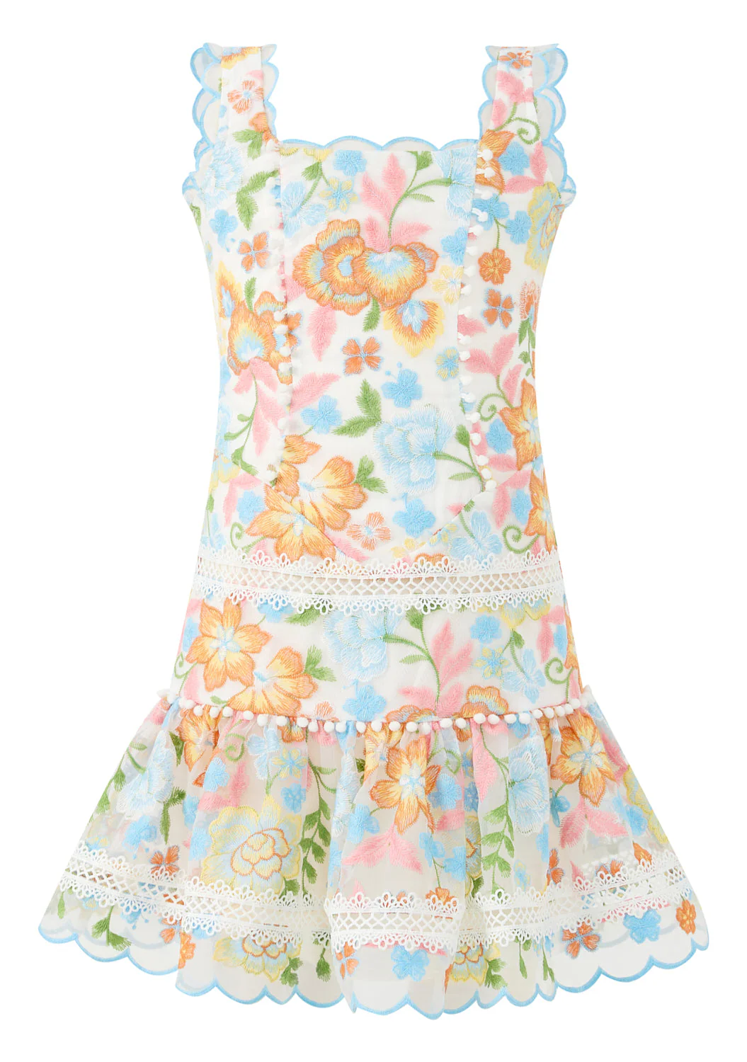 Bianca Embroidered Mini Dress - Image 3