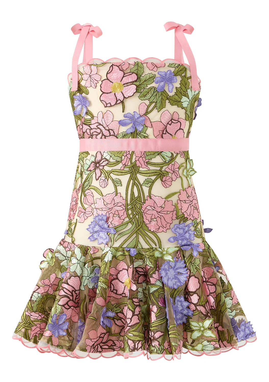 Bonnie Embroidered Mini Dress - Image 3