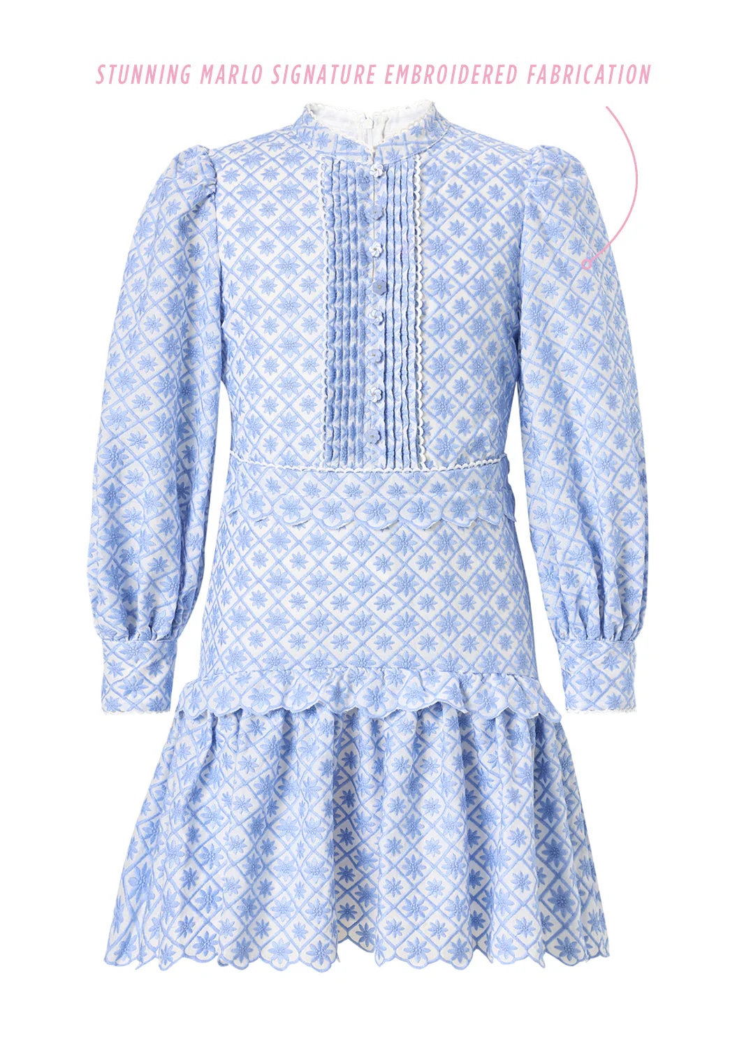 Brielle Embroidered Mini Dress - Image 3
