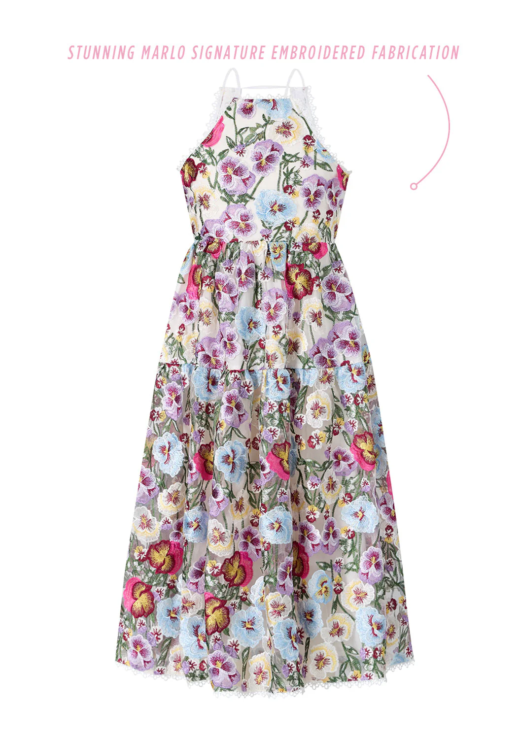 Claudia Embroidered Maxi Dress - Image 3