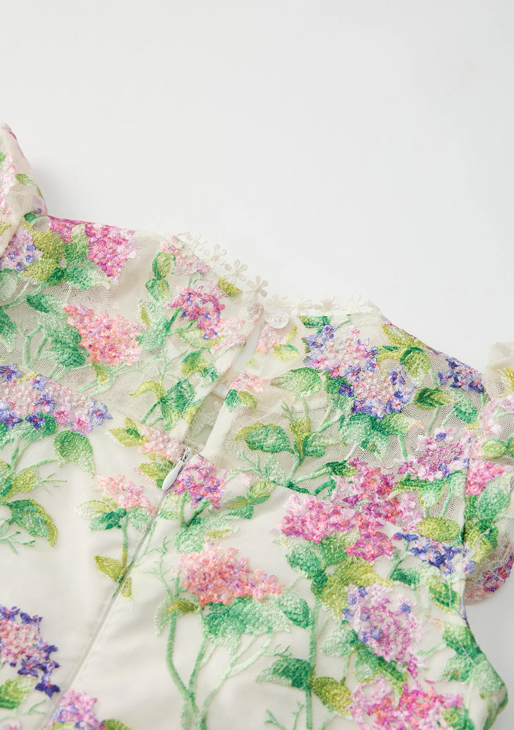Clementine Embroidered Mini Dress - Image 9