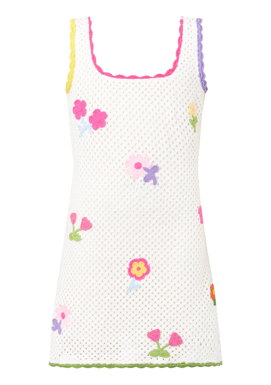 Daisette Crochet Mini Dress - Image 4