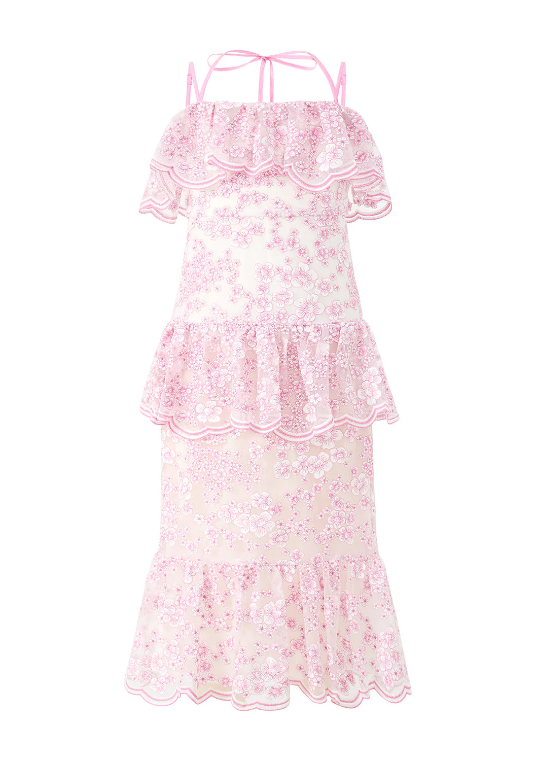 Eliza Embroidered Midi Dress - Image 3