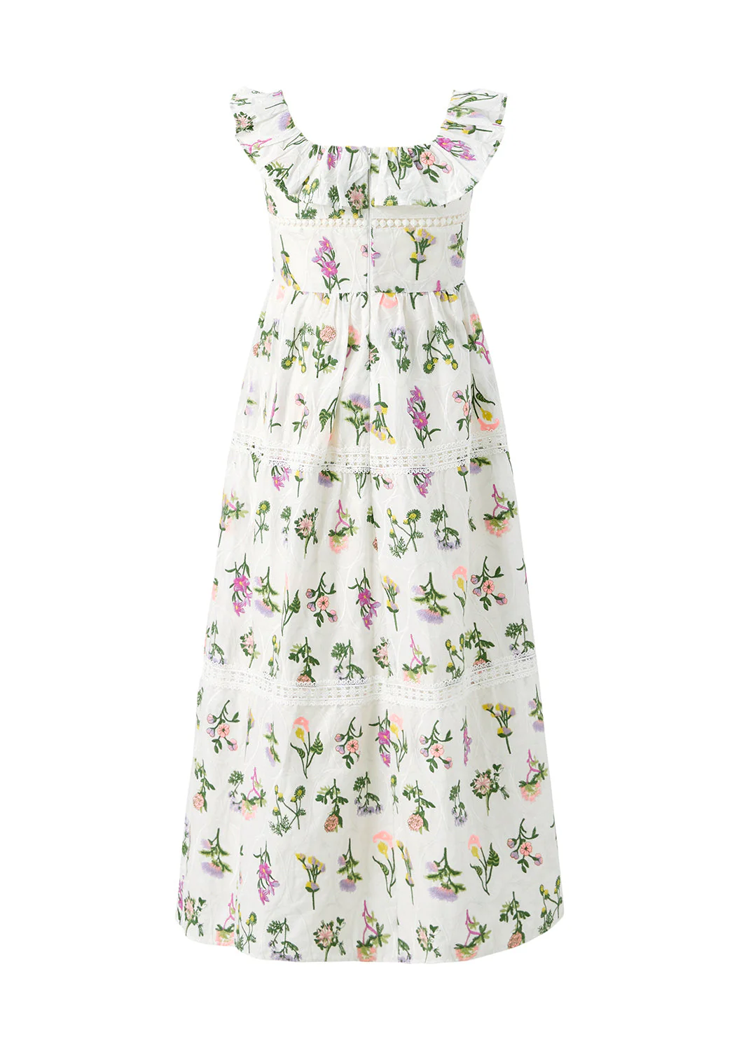 Emely Frill Embroidered Maxi Dress - Image 4
