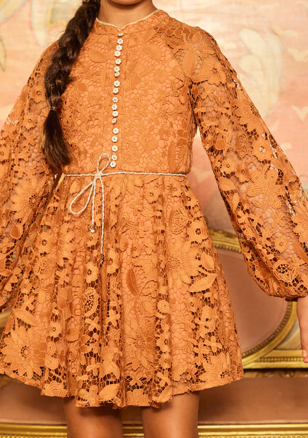 Esme Embroidered Sleeve Mini Dress - Image 2