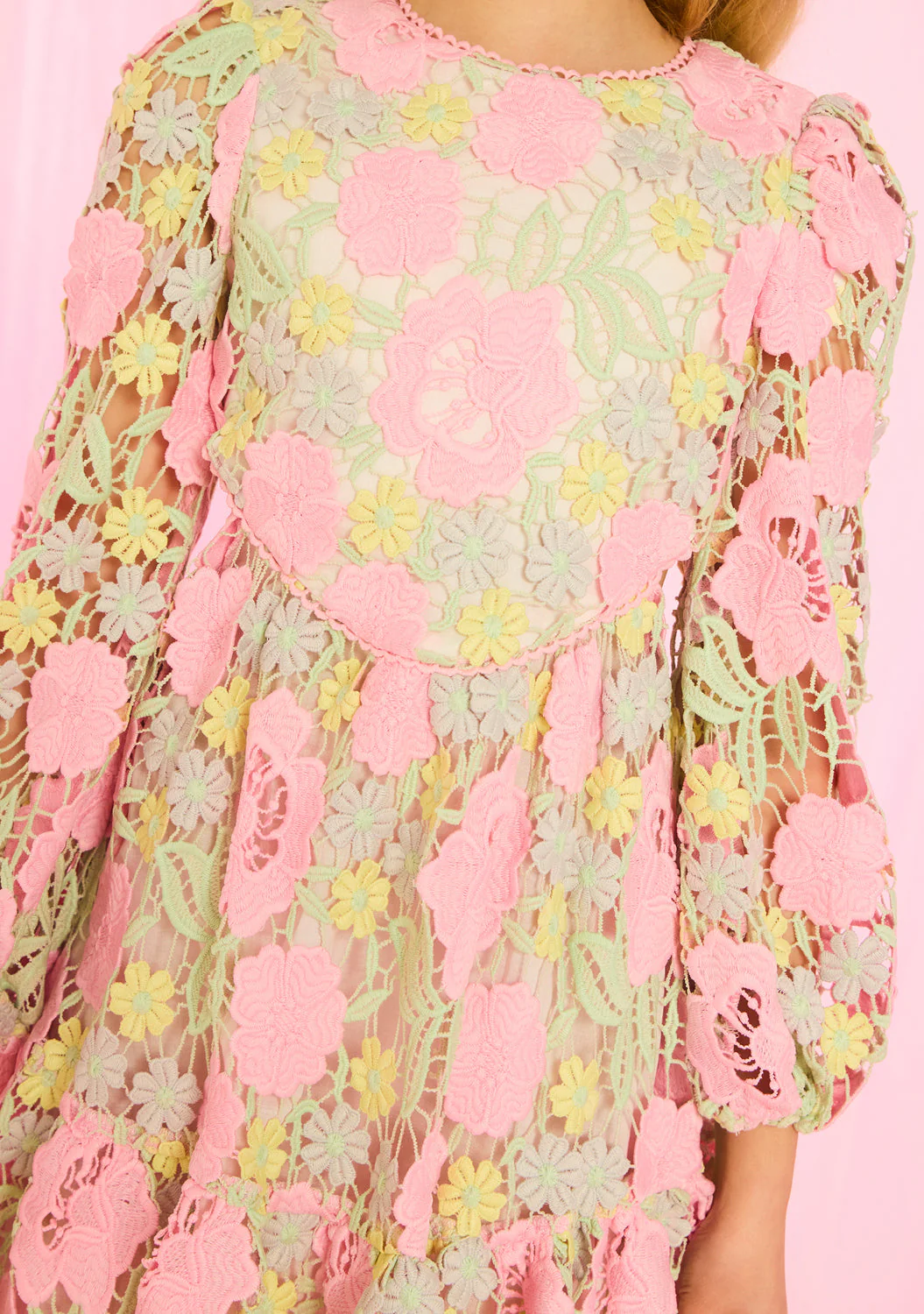 Estella Embroidered Mini Dress - Image 3