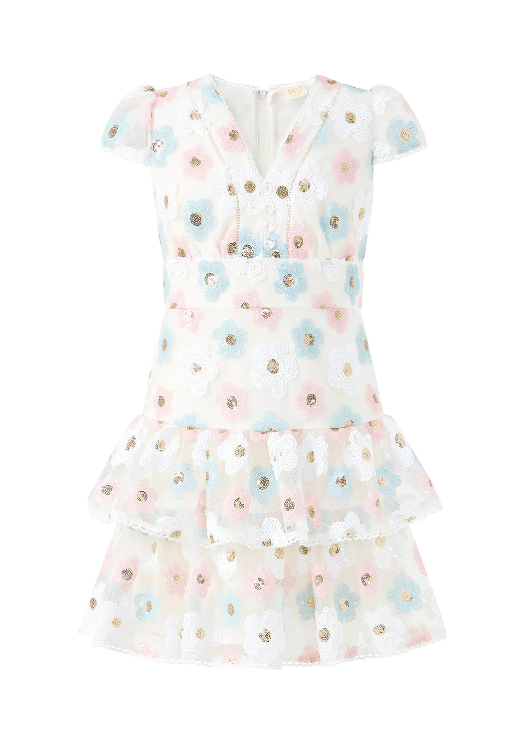 Gabrielle Frill Sequin Mini Dress - Image 3