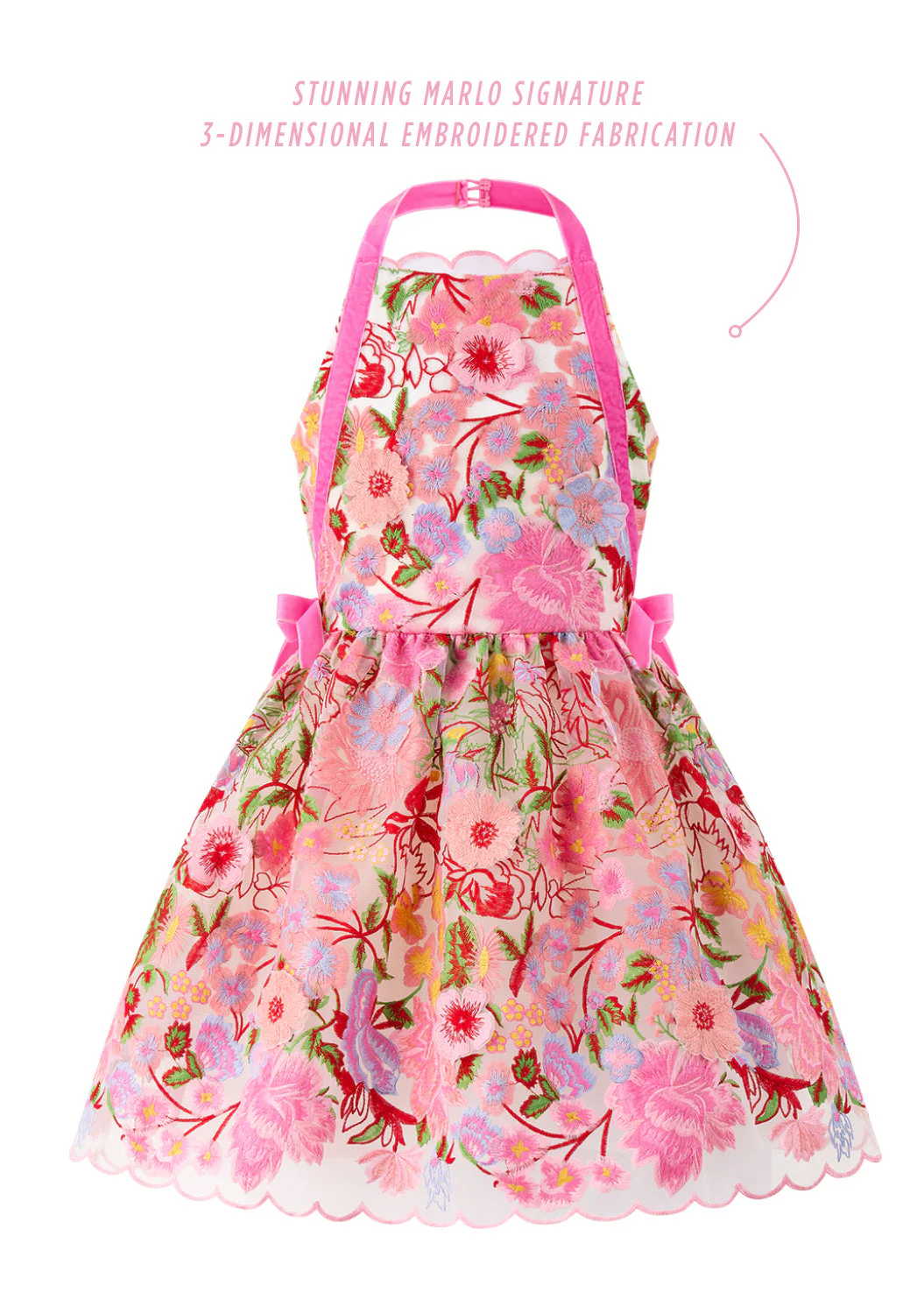 Glam Embroidered Mini Dress - Image 3