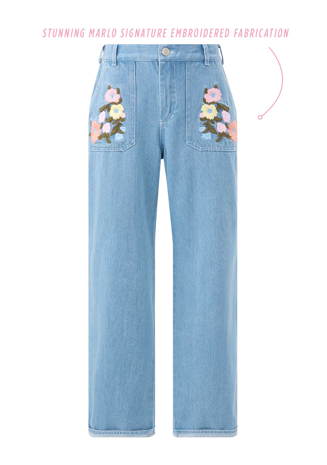 Grace Embroidered Jeans - Image 2