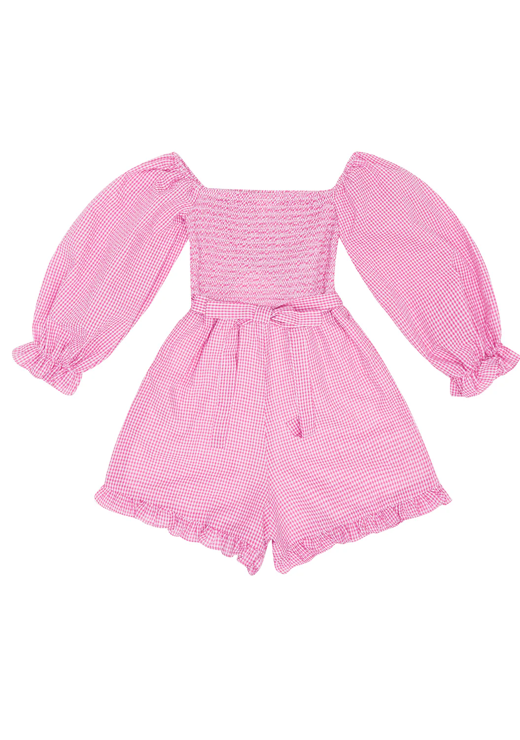 Greta Gingham Romper - Image 2