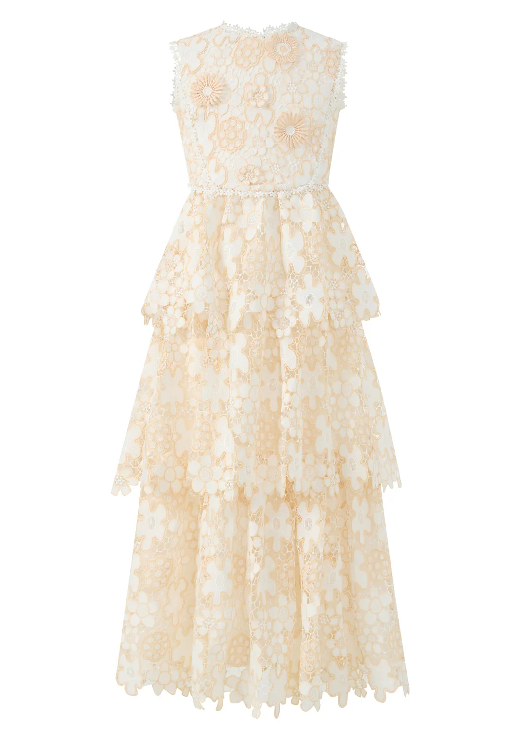 Haley Embroidered Frill Maxi Dress - Image 3