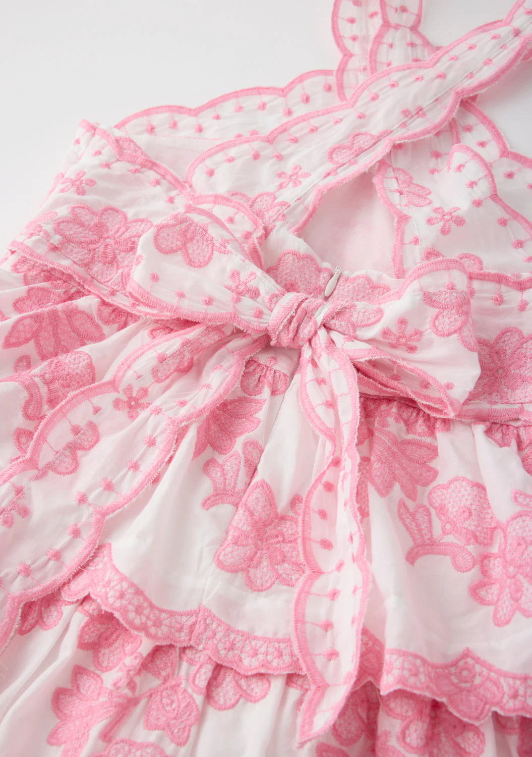 Josie Embroidered Halter Neck Mini Dress - Image 11