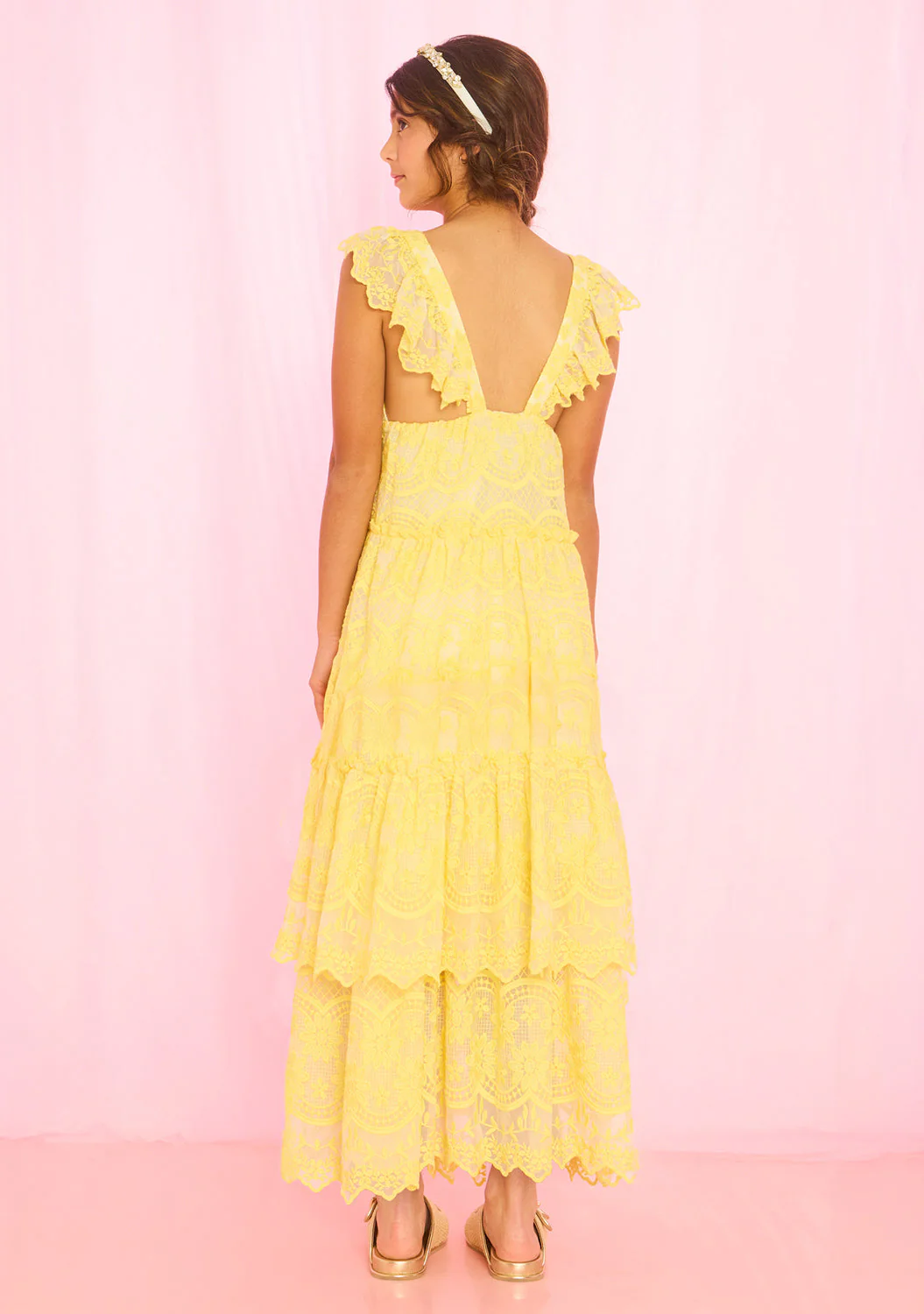 Kaia Lace Embroidered Maxi Dress - Image 2