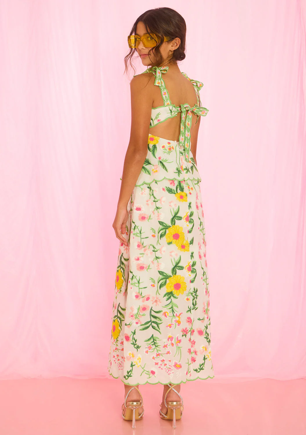Kaylee Cotton Embroidered Maxi Dress - Image 2