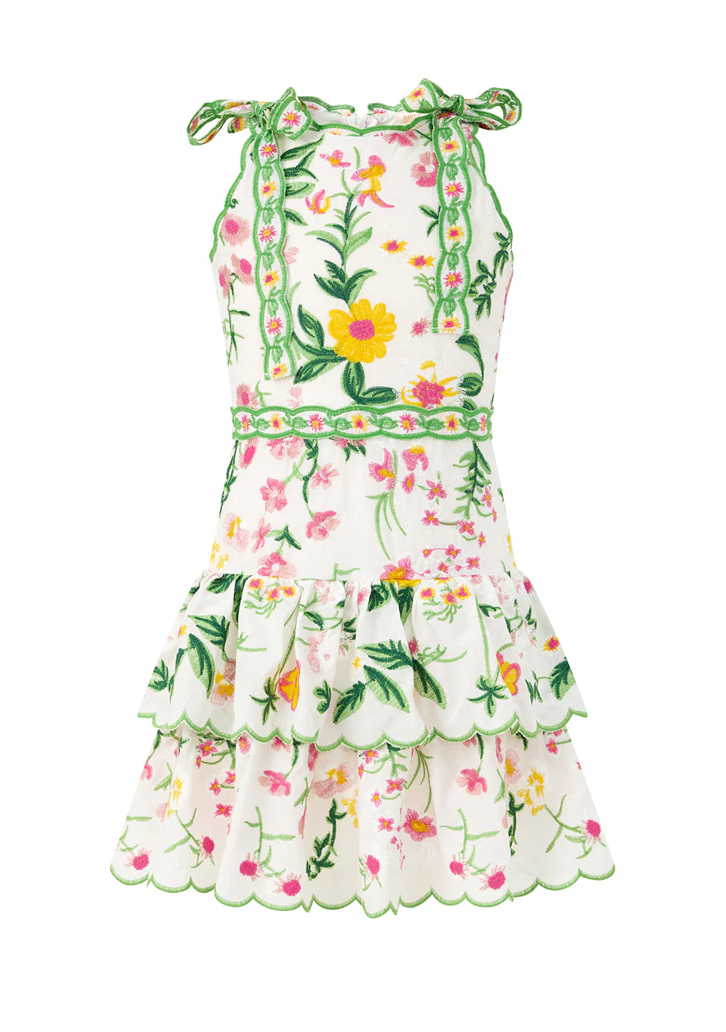 Kaylee Cotton Embroidered Mini Dress - Image 3