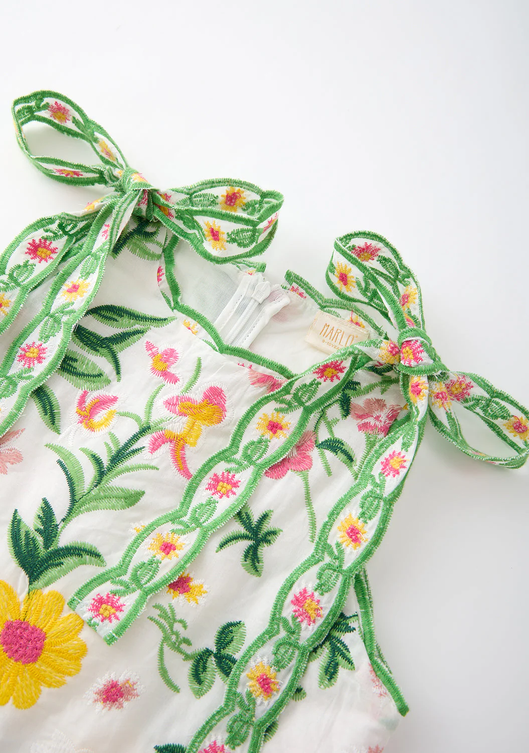 Kaylee Cotton Embroidered Mini Dress - Image 5