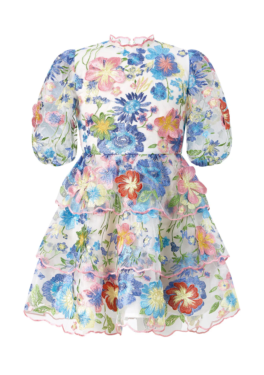Laura Embroidered Mini Dress - Image 3