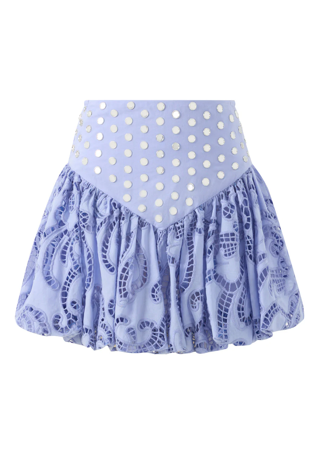 Luciana Embroidered Bubble Mini Skirt - Image 3