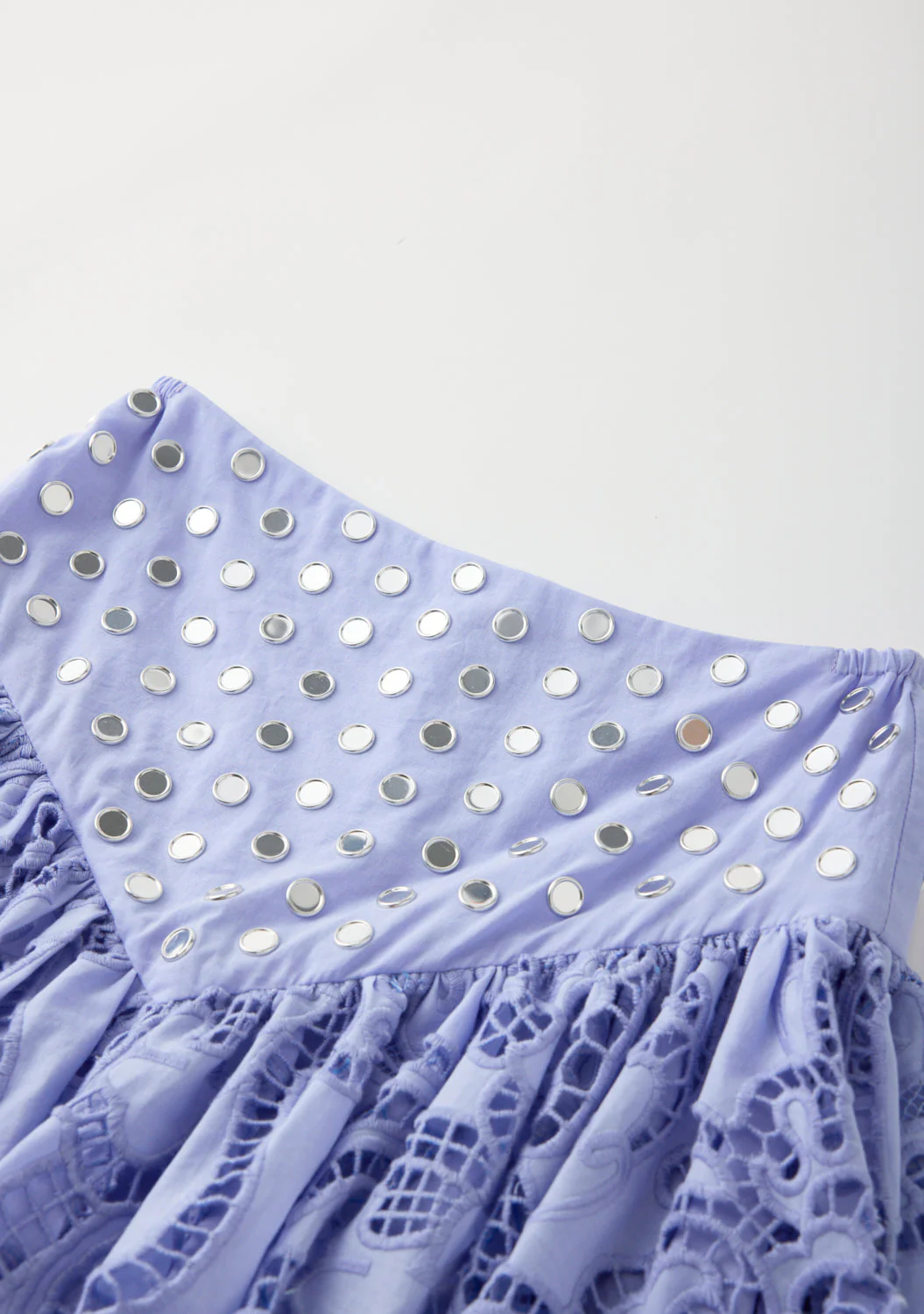 Luciana Embroidered Bubble Mini Skirt - Image 5