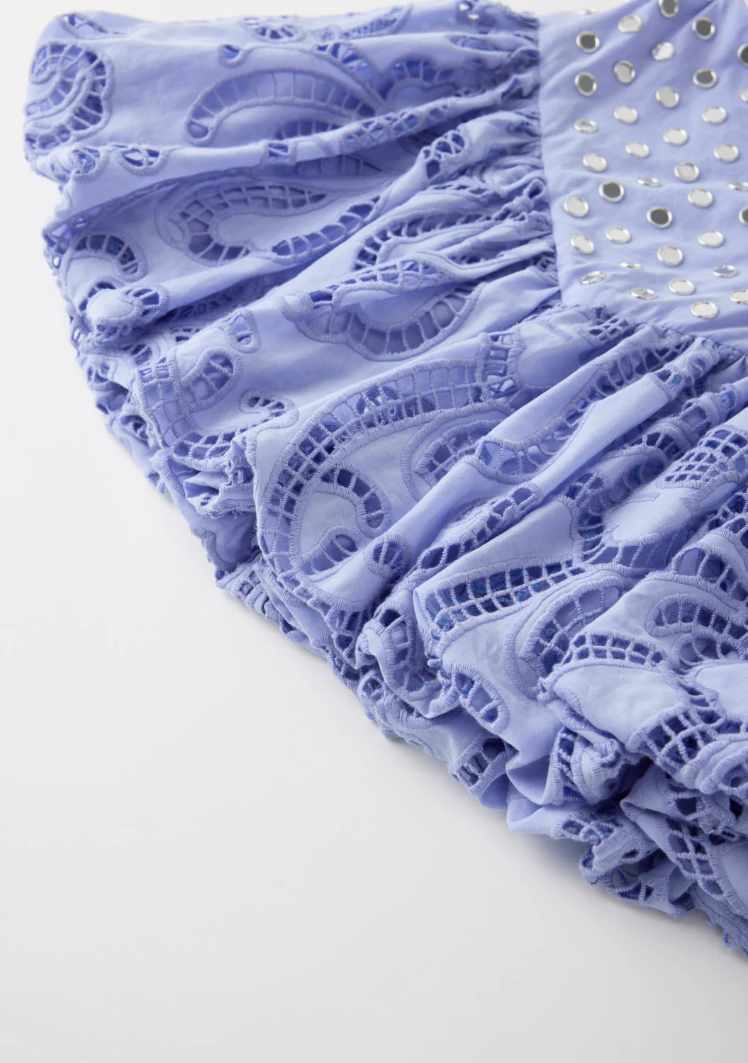 Luciana Embroidered Bubble Mini Skirt - Image 7