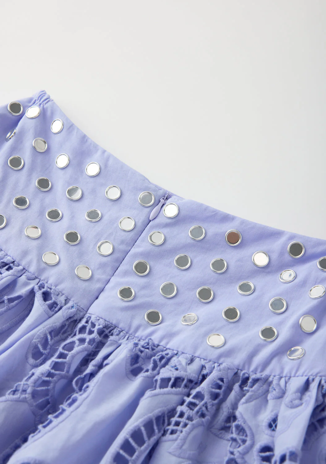Luciana Embroidered Bubble Mini Skirt - Image 8