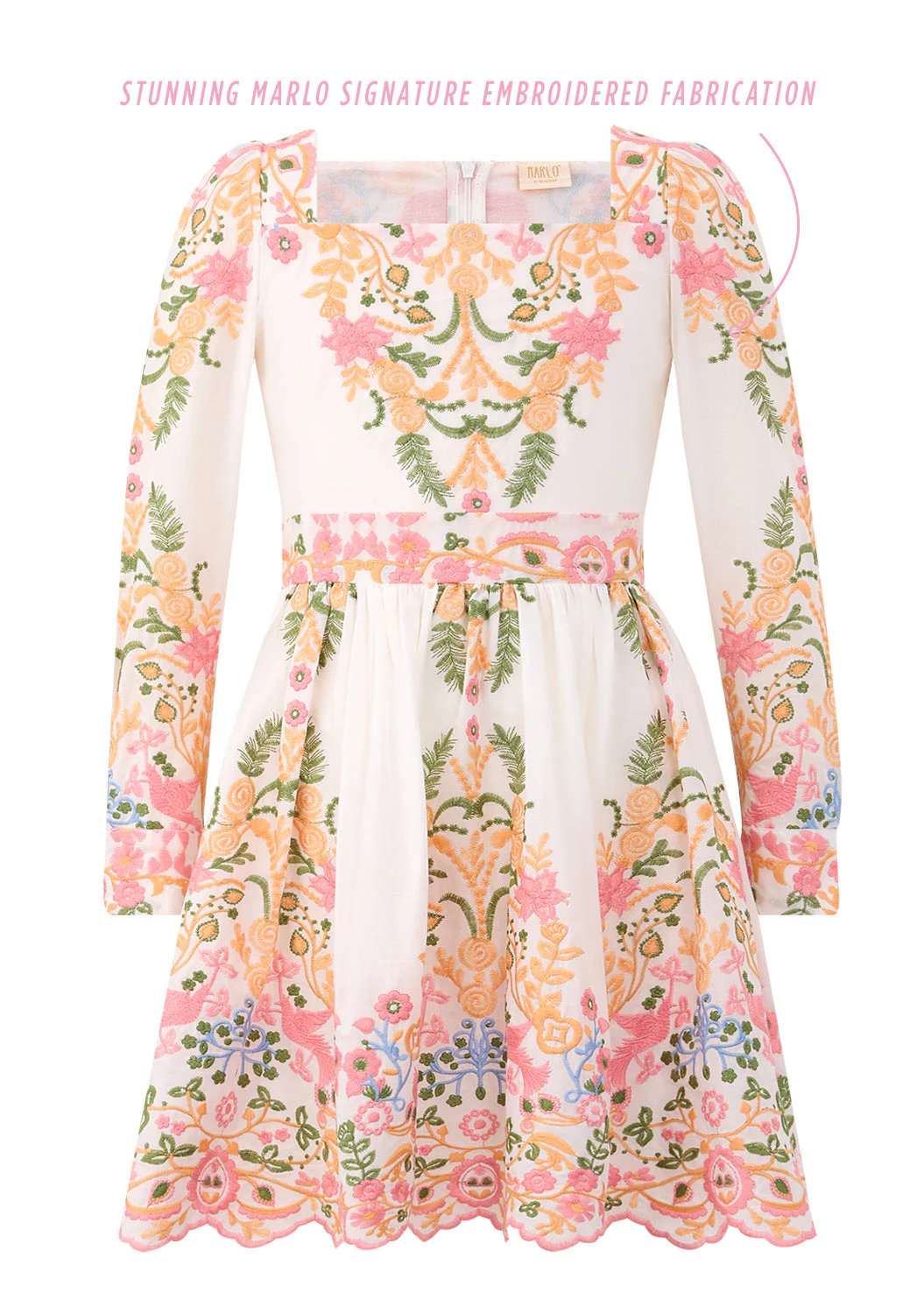 Lyla Embroidered Mini Dress - Image 3