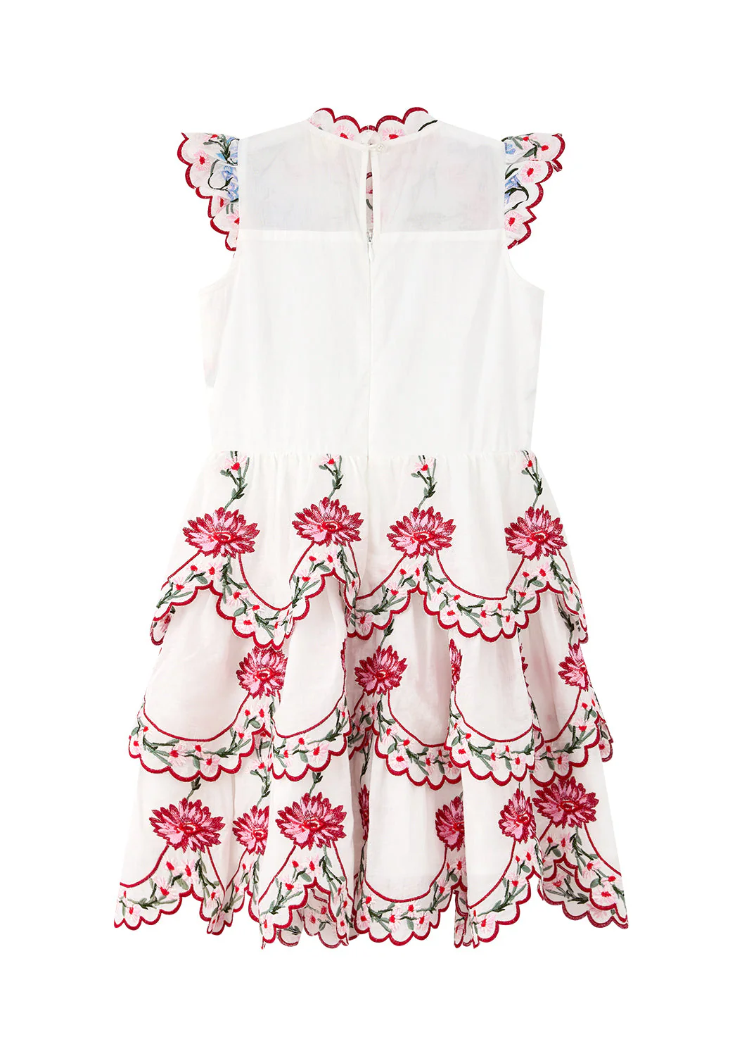 Maisie Embroidered Frill Dress - Image 3