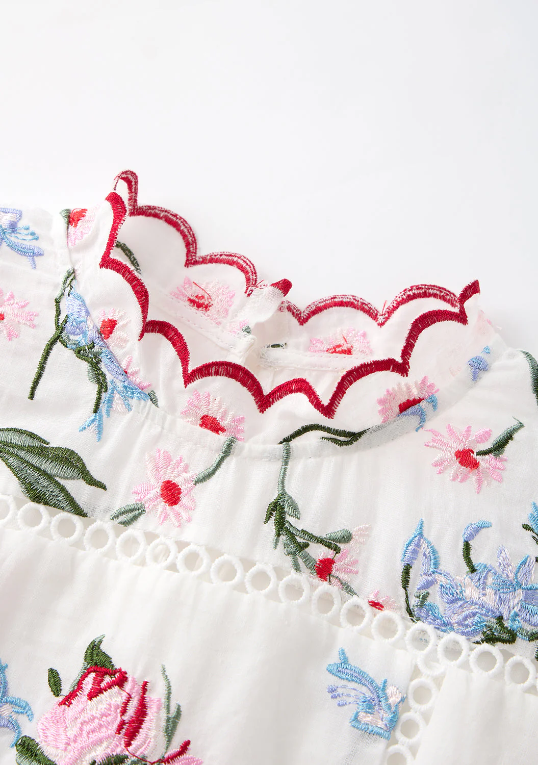 Maisie Embroidered Frill Dress - Image 4