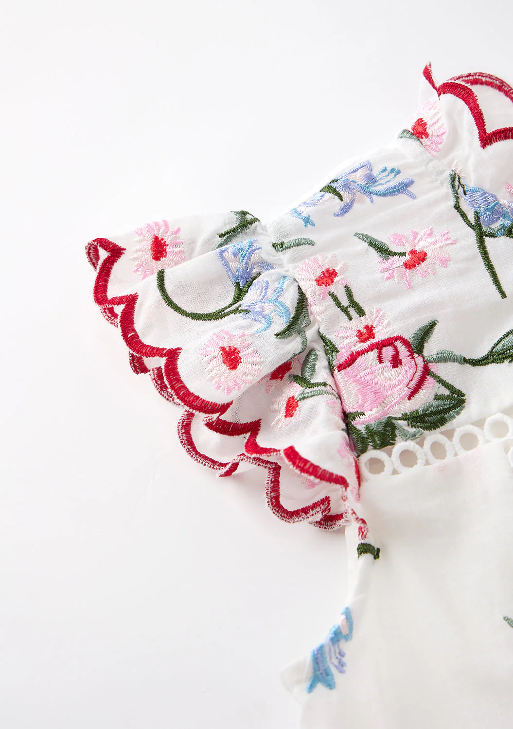 Maisie Embroidered Frill Dress - Image 5