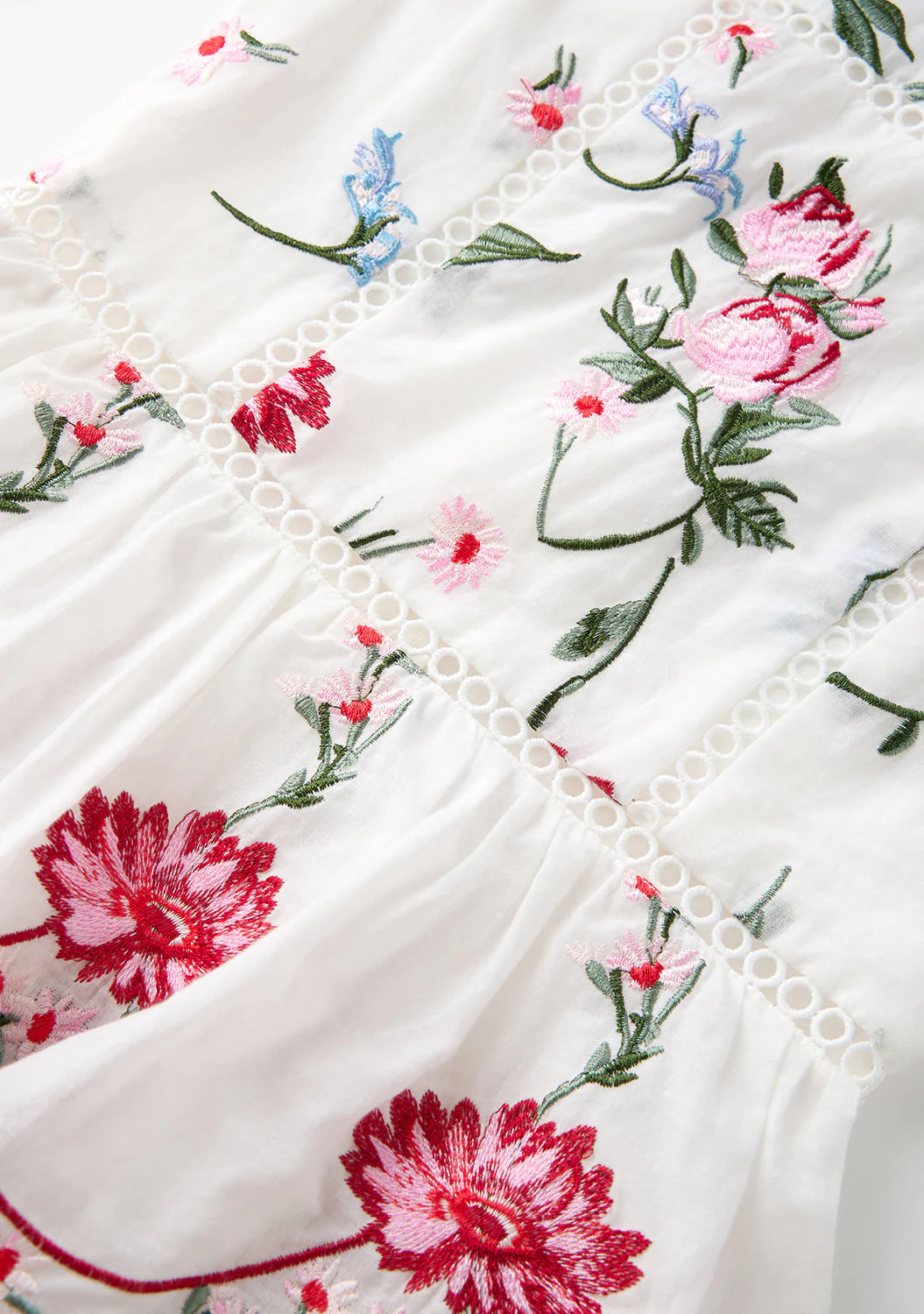 Maisie Embroidered Frill Dress - Image 6