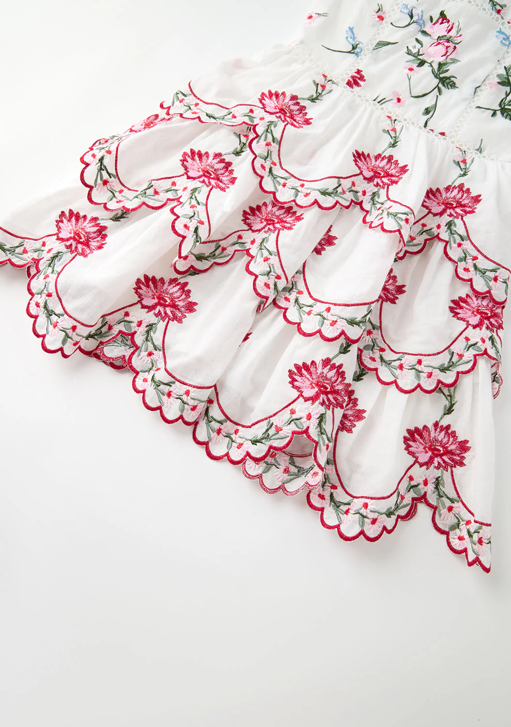 Maisie Embroidered Frill Dress - Image 7