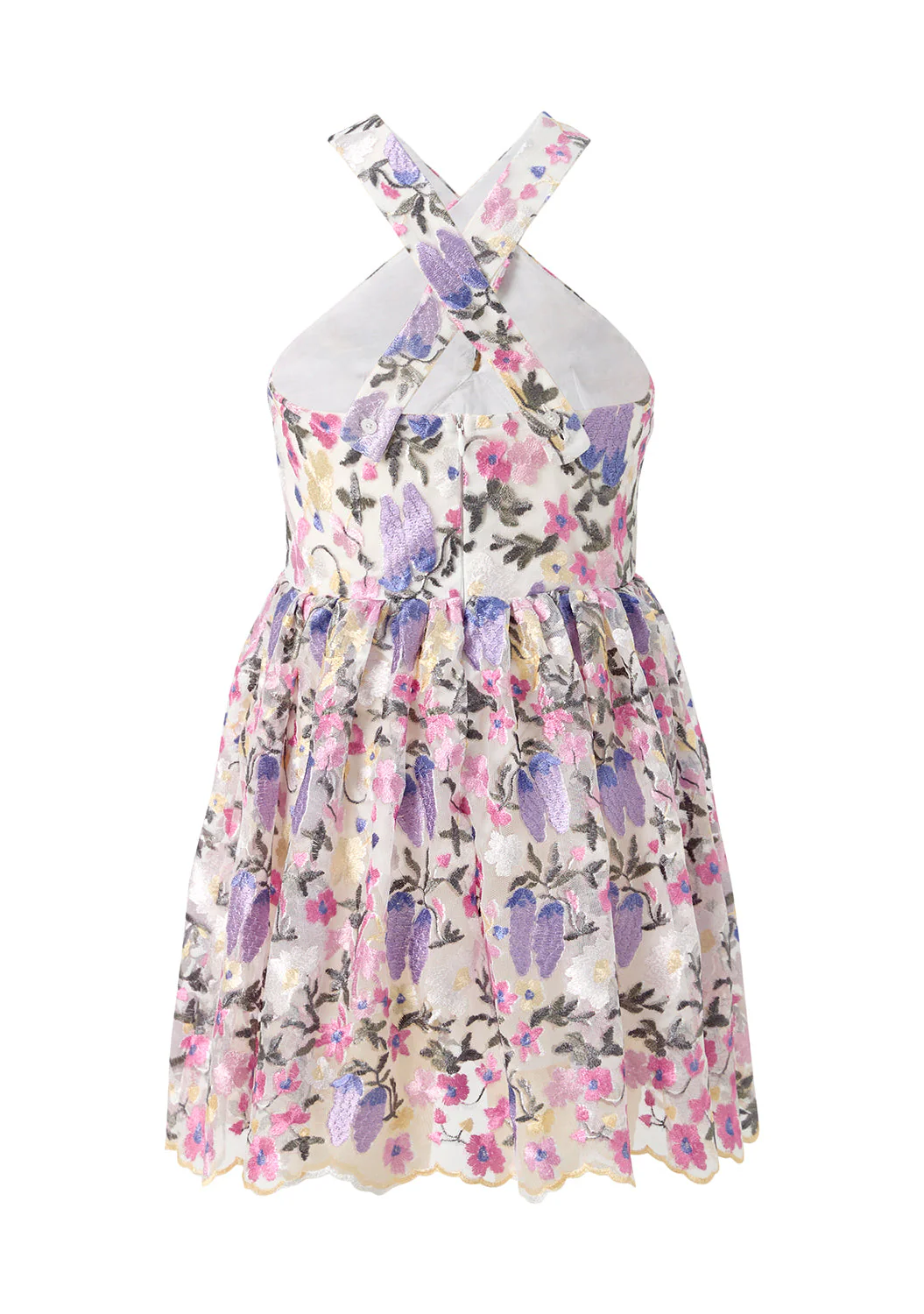 Mariah Embroidered Halter Neck Dress - Image 5