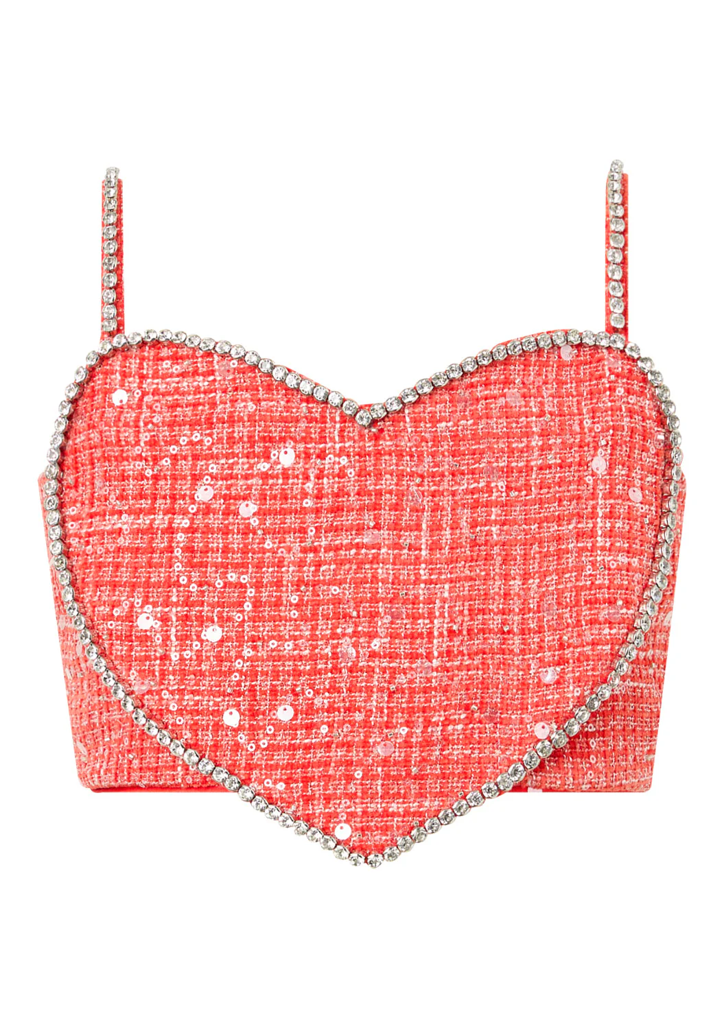 Odelia Heart-Shaped Tweed Top - Image 13