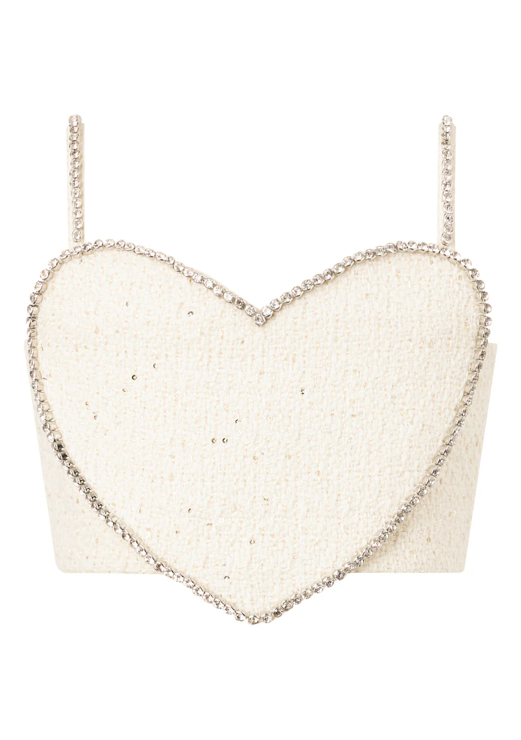 Odelia Heart-Shaped Tweed Top - Image 4