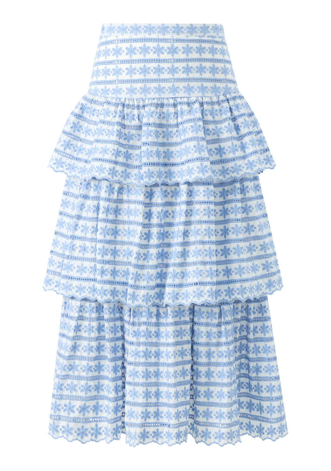 Odessa Frill Embroidered Maxi Skirt - Image 3