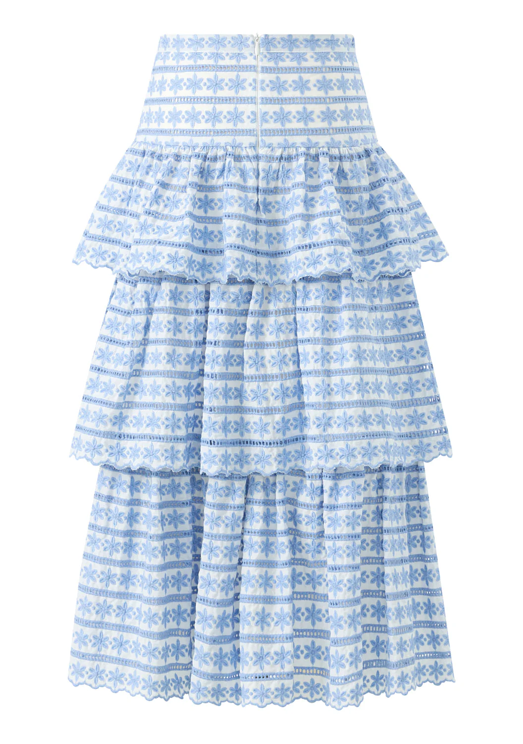 Odessa Frill Embroidered Maxi Skirt - Image 4