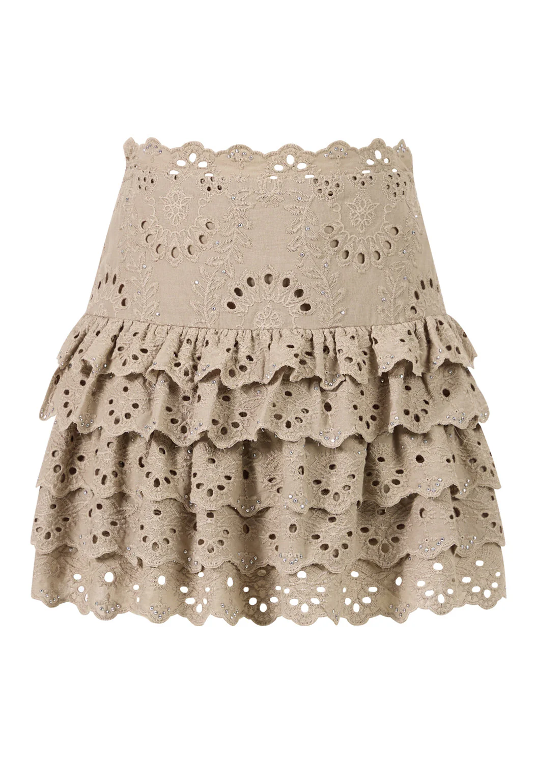 Ottilie Embroidered Mini Skirt - Image 3