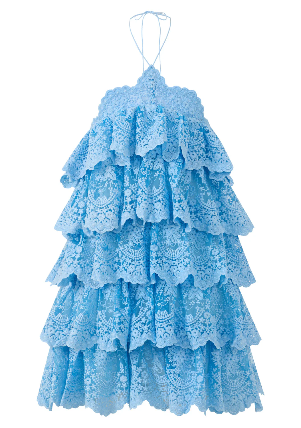 Paloma Lace Frill Mini Dress - Image 4