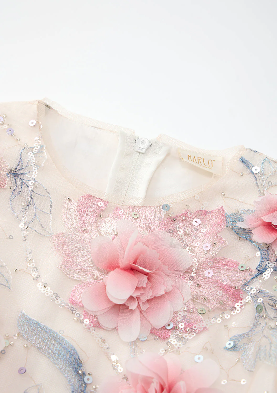 Rosalia Embroidered Mini Dress - Image 5