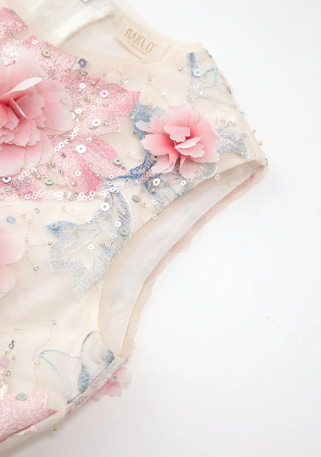 Rosalia Embroidered Mini Dress - Image 6