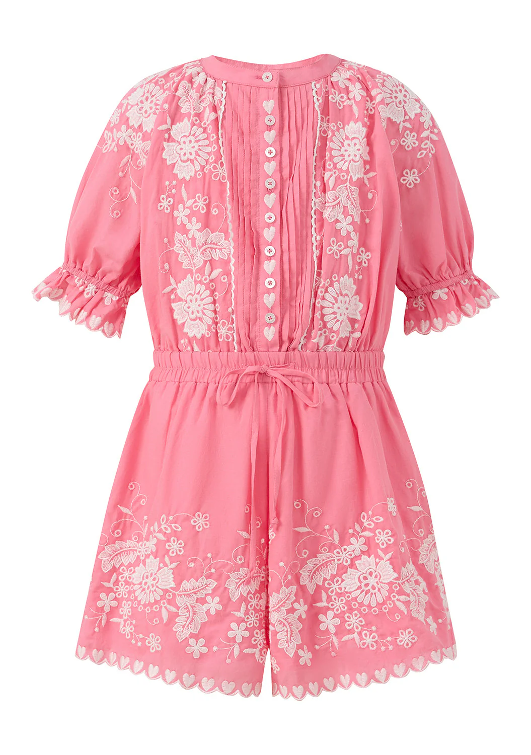 Selena Cotton Embroidered Romper - Image 3