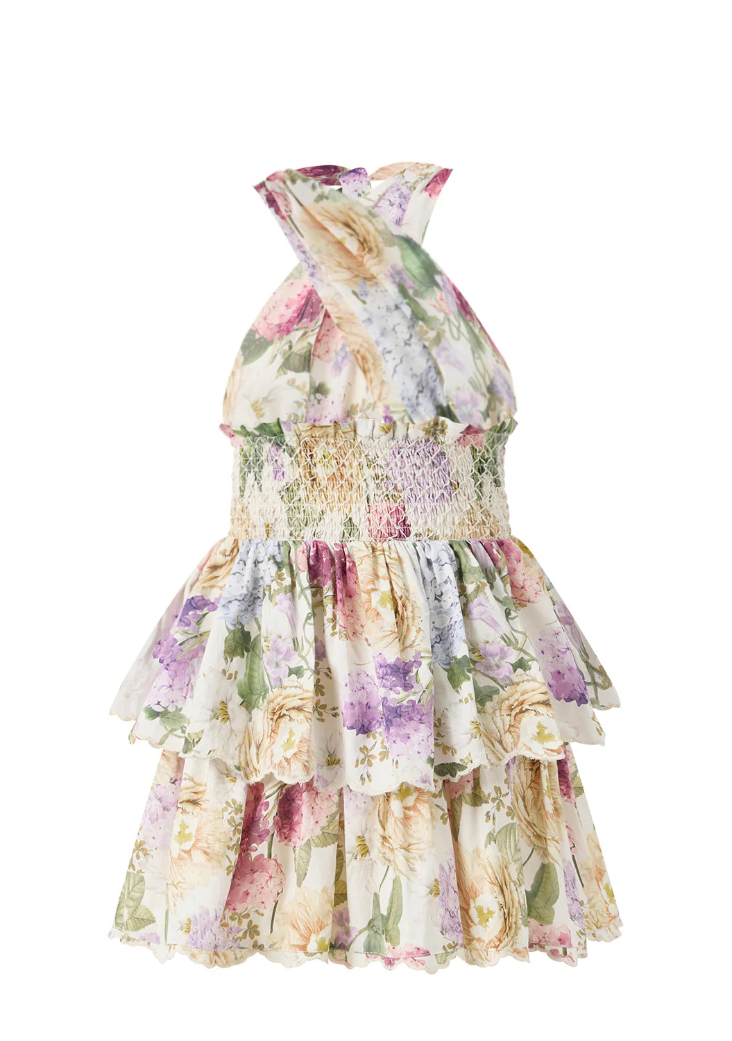 Seraphina Halter Neck Frill Mini Dress - Image 4