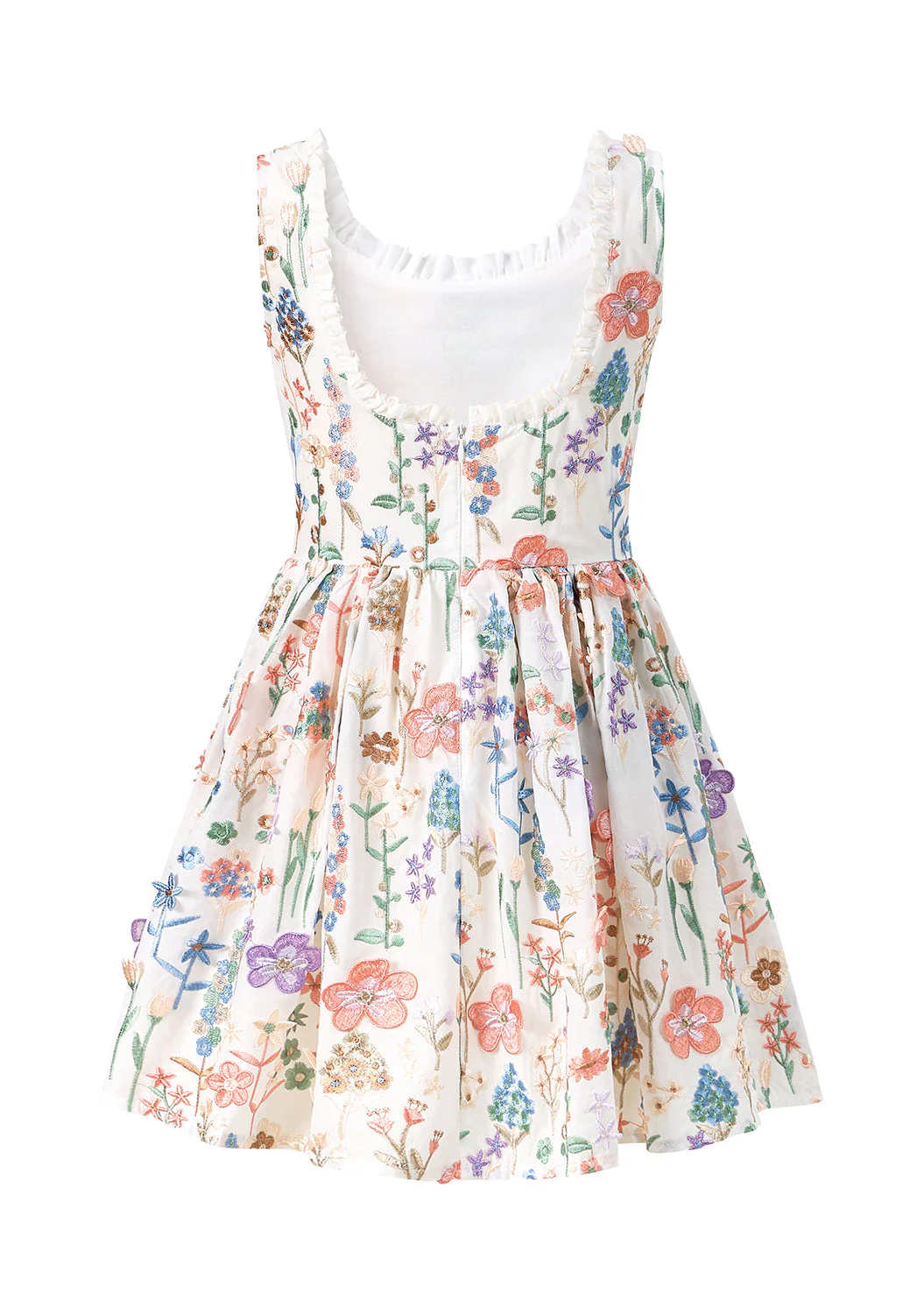 Serena Embroidered Mini Dress - Image 4